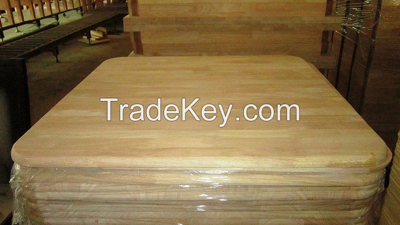 Rubber wood finger jointed table tops