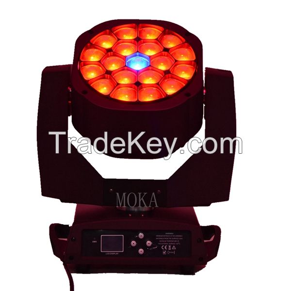 19x15W RGBW 4in 1 LED Bee Eye Moving Head Light  Disco lighting for Concert/Party/Stage