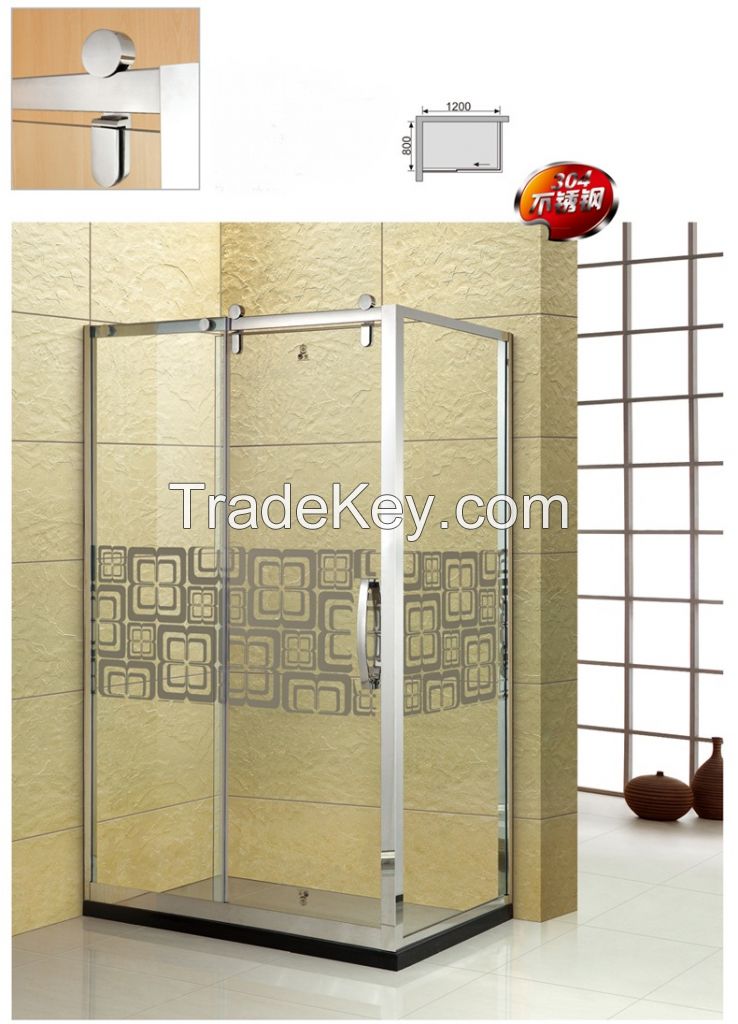 Square glass shower room