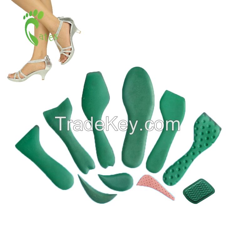 Latex foam shoe insoles