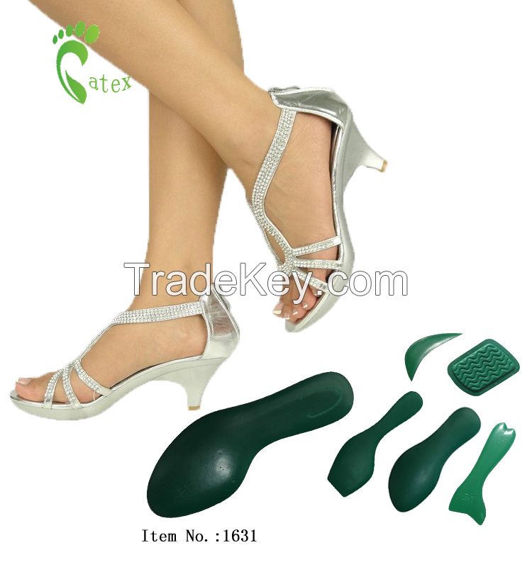 Latex foam shoe insoles