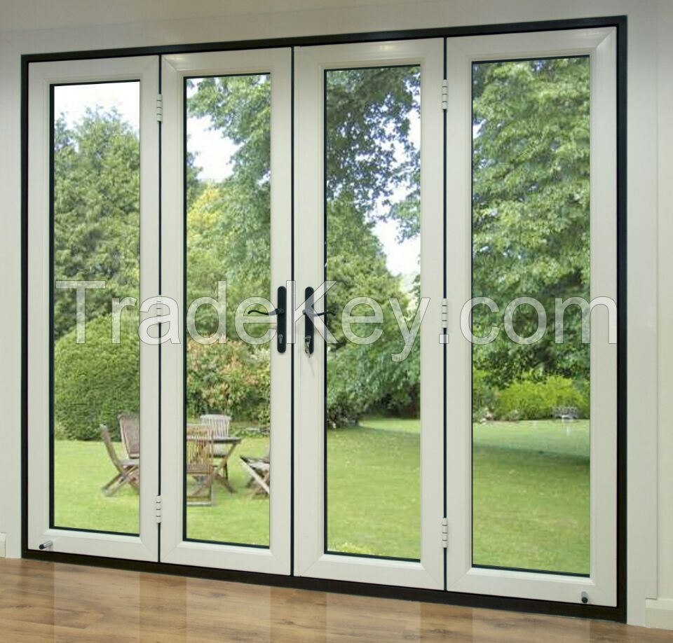 Competitive price 6panel double tempered bifolding door