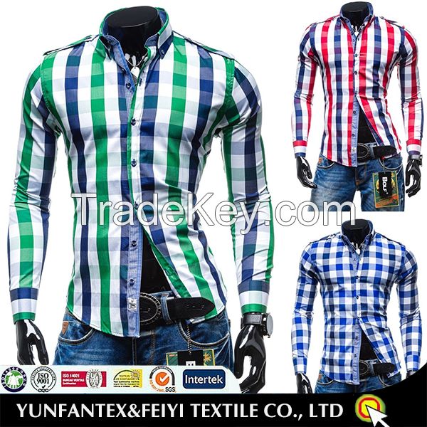 2015 latest cotton super cotton long sleeve fashion casual shirt for men