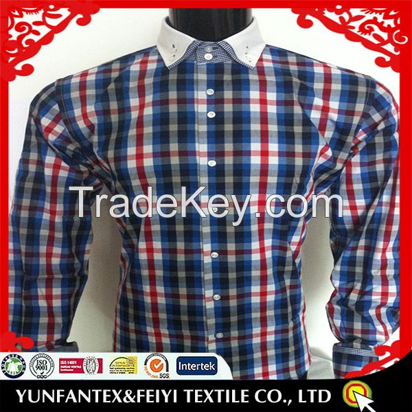 long sleeve fashion cotton casual plaid shirt