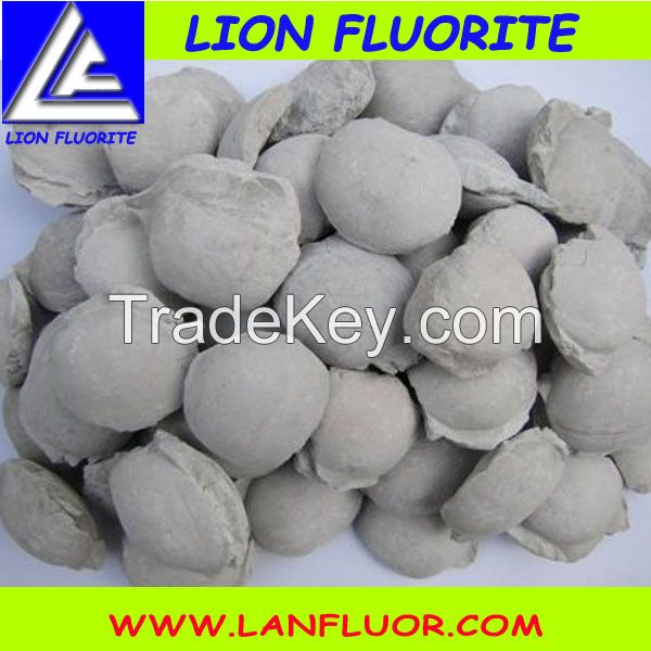 CaF2 90%min Fluorspar Briquettes/Fluorspar ball