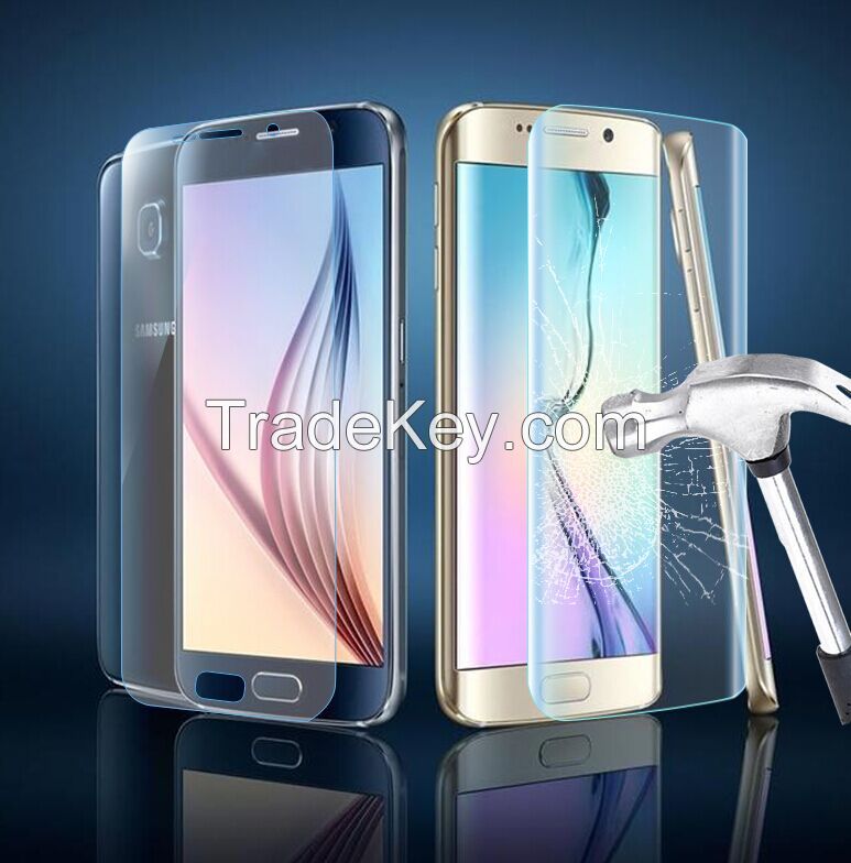 Transparent tempered glass screen protector for iphone 6/6plus 5/5s/5c samsung s6/s6 edge note4