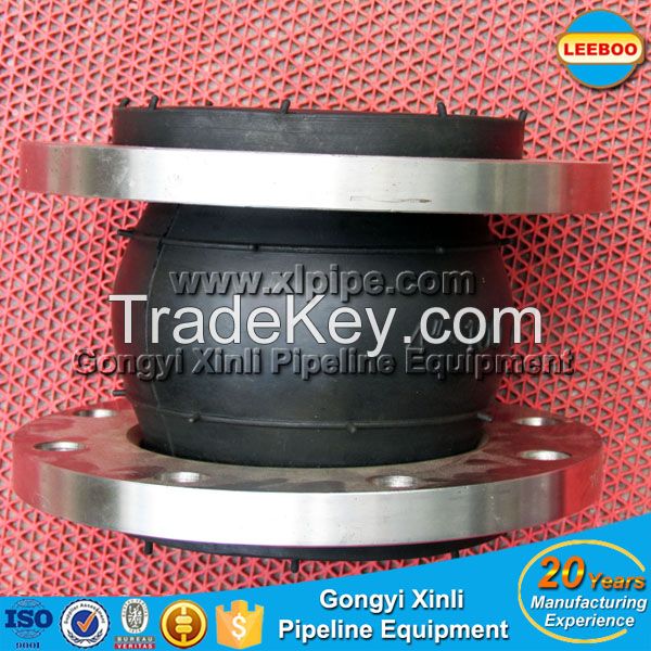 single sphere rubber ball joint with flange ends