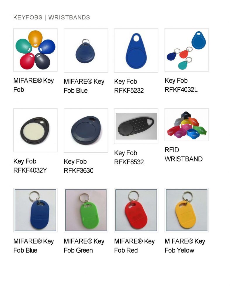 Smart Cards, Rfid Cards And Keyfobs And Wristbands, Card Readers, Software