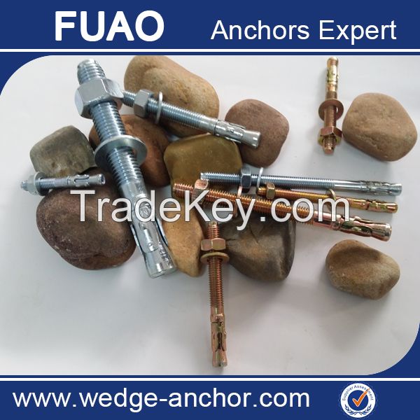 zinc plated wedge anchor bolt expansion anchors