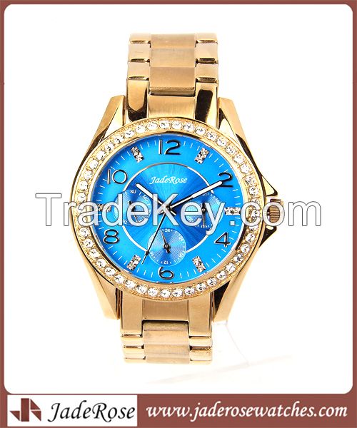 2015 newest stainless steel watch with charm and fashion