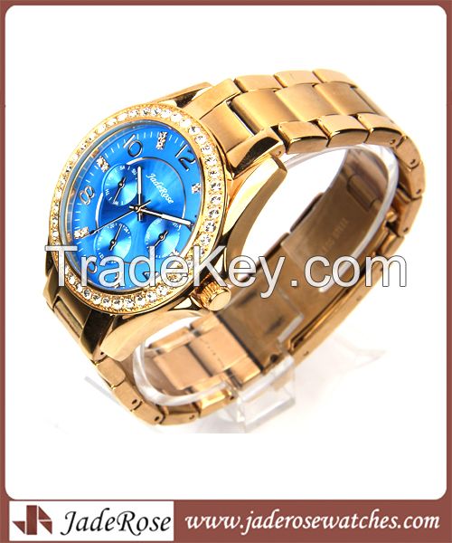 2015 newest stainless steel watch with charm and fashion