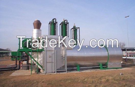 Combustor industrial plant for air pollution treatment