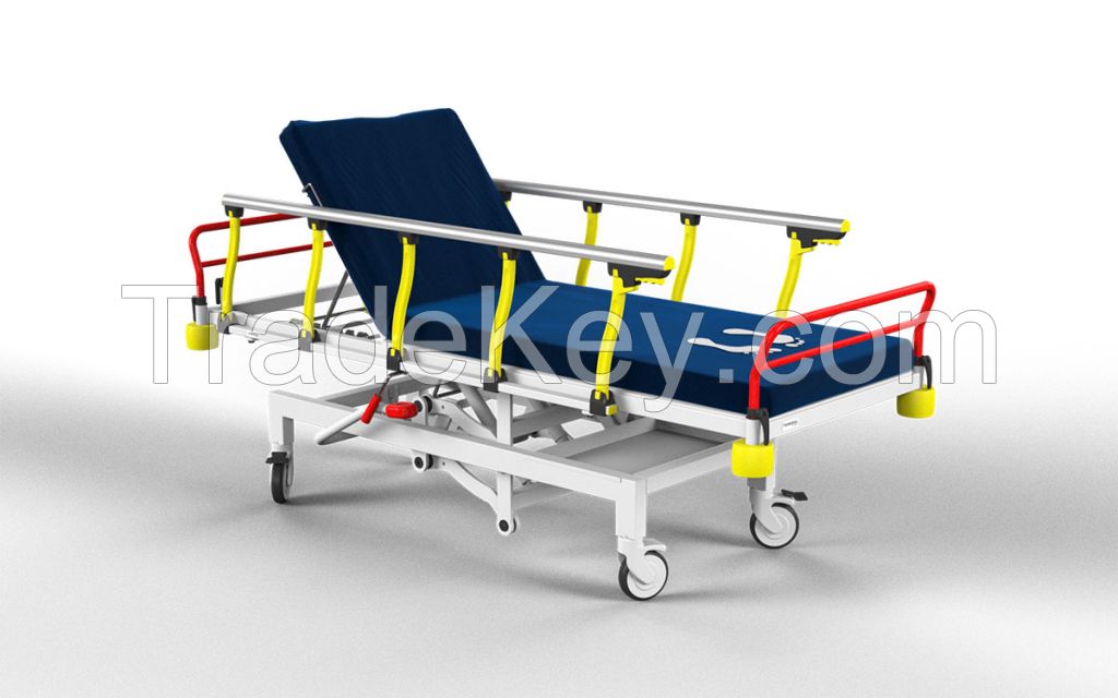 EMERGENCY STRETCHER WITH HYDRAULIC HEIGHT ADJUSTMENT