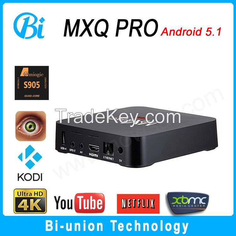 2016 mxq pro tv box android 5.1 4K S905 OTT TV BOX KODI 16.0 Full Loaded