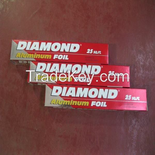 America hot sale 25sqft/37.5sqft diamond brand aluminium foil