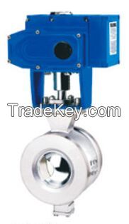 Electronic v-type ball valve