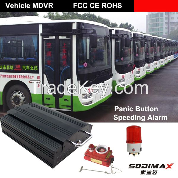 Bus managing 4- channel mobile dvr recorder /car rearview mirror camera dvr with GPS 3G wifi G-sensor
