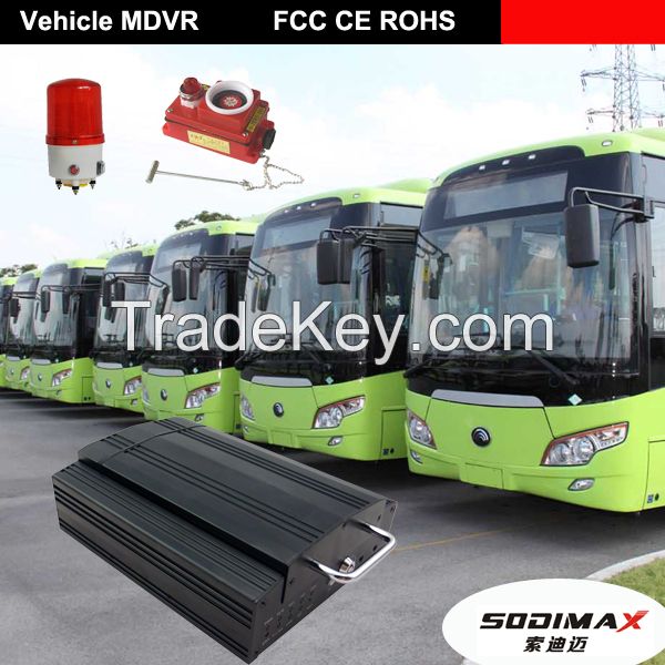 Best Fleet Management 3G realtime 4 channel CCTV vehicle mobile DVR/car rearview mirror camera dvr GPS Tracker mdvr