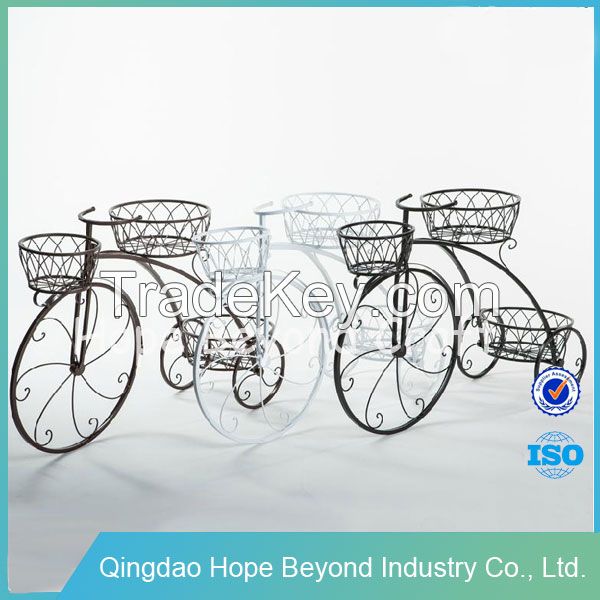 Home iron bicycle home decor indoor plant stand metal bicycle decorati
