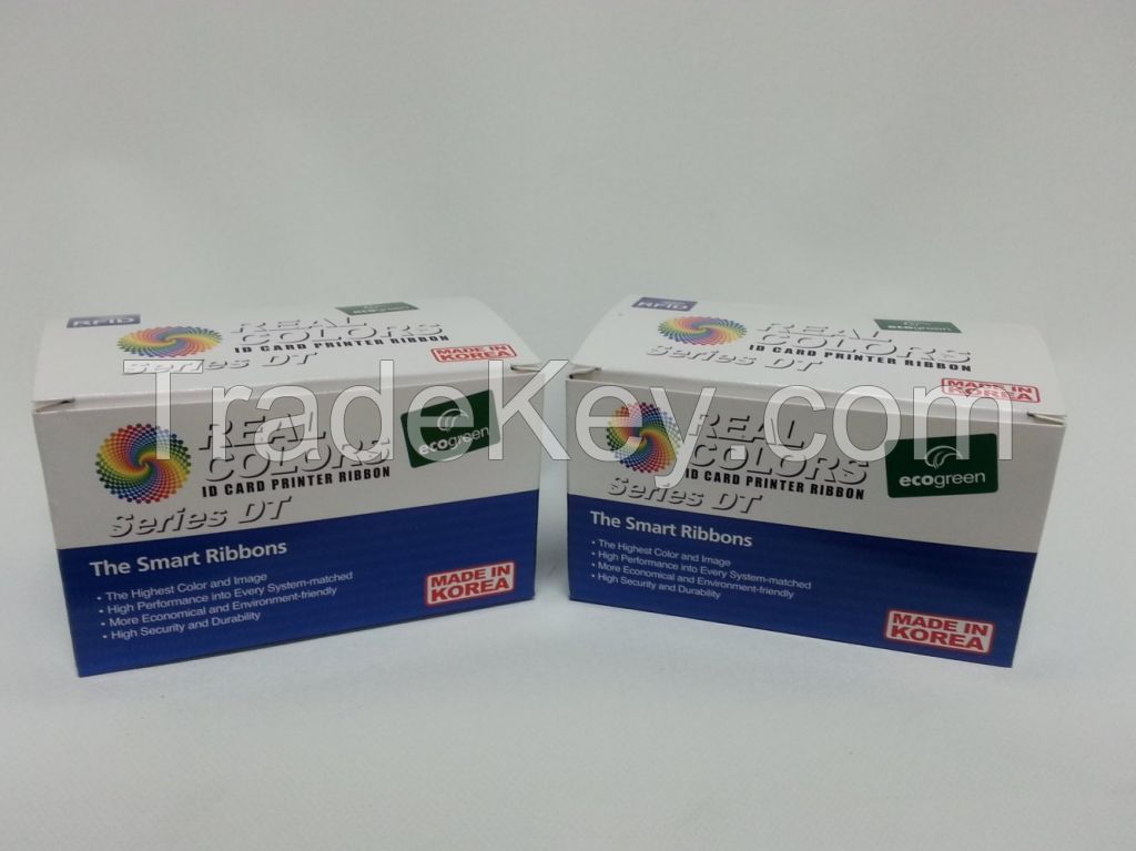 4 SET Realcolors Compatible ID Printer ribbons MATICA DIC10201 YMCKT_500 DCP240/340