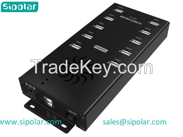 Cheapest High Quality Multinational Industrial Level 10 Ports USB HUB for Bulk Download