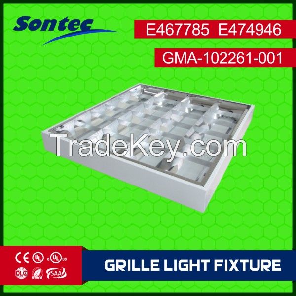 Surface mounted 4X18W T8 fluorescent Grille lamp