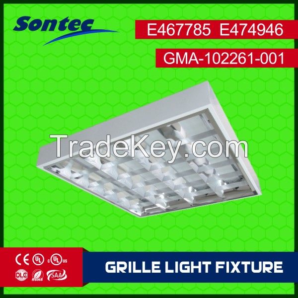 Office 4x18w T8 Lighting Fixture Fluorescent Louver