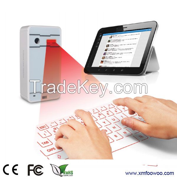 2015 new wireless bluetooth laser projector keyboard for smartphone/Ipad/Iphoe/Tablet PC