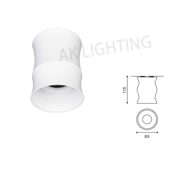 AK-1001 Mounted surface ceiling light housing modern cylinder