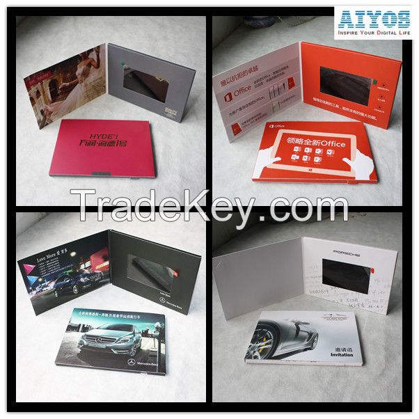 Best Selling 4.3 inch lcd tft Screen Invitation/Advertising Video Brochure Video Card
