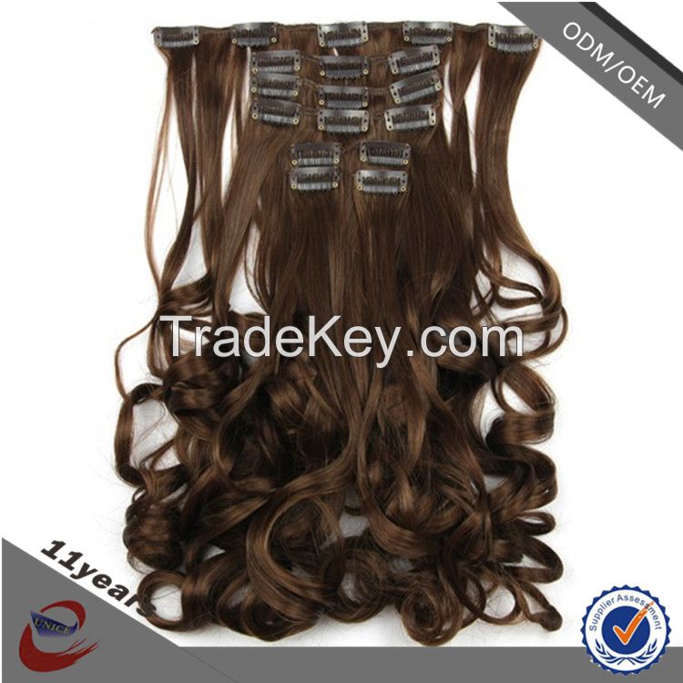 Best Selling Products One Piece Clip in Hair Extensions Free Sample , Clip in Curly Hair Extension