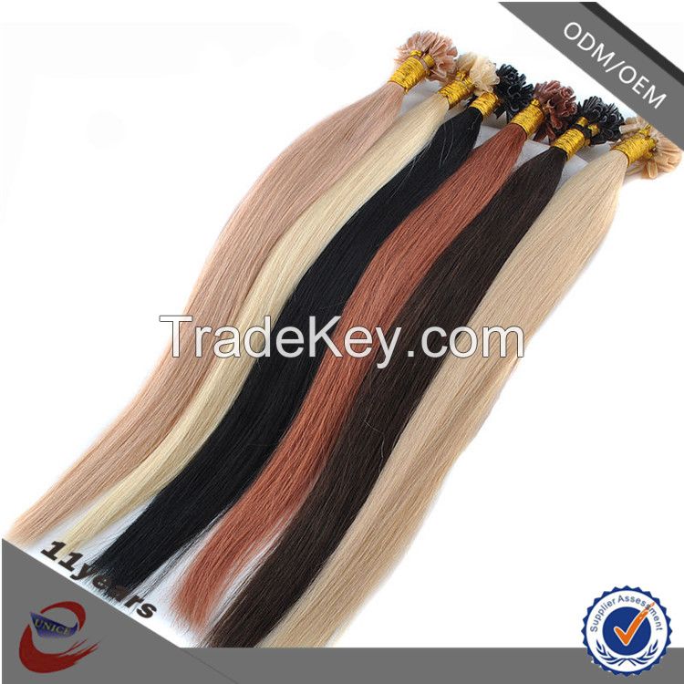 Pre-bonded 100 Cheap Remy U Tip Hair Extension Wholesale, Nail Hair Extenisons