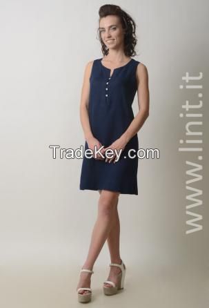 casual dresses 100% linen. Designed and manufactured in Italy.