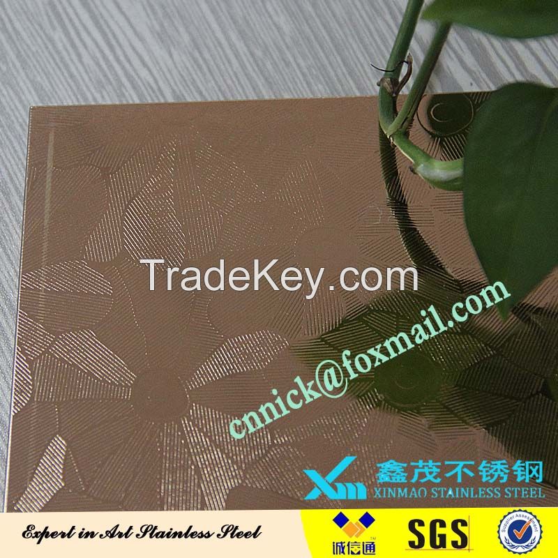 304 embossed stainless stee decorative sheet for decoration alibaba China supplier