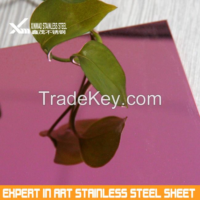 color PVD coating finish stainless steel sheet for decoration