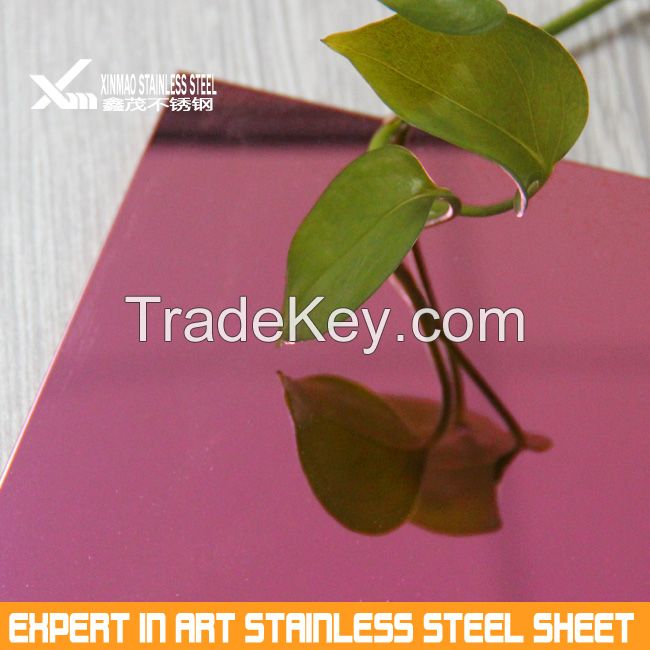 color PVD coating finish stainless steel sheet for decoration