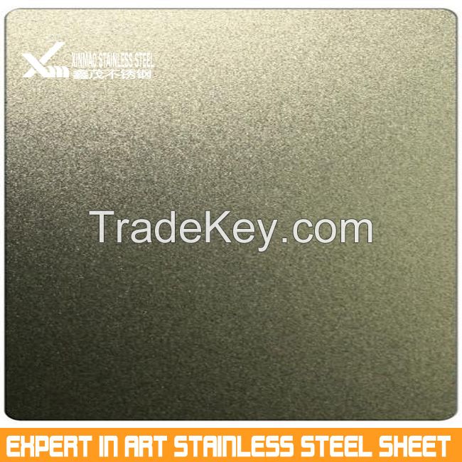 Decorative Colored Stainless Steel Plates Sand Blast Finish