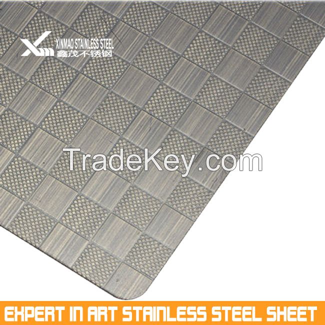 304 embossed stainless stee decorative sheet for decoration alibaba China supplier