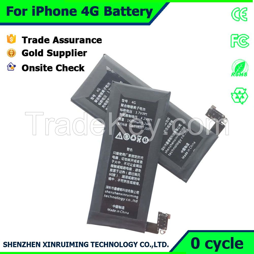 AAA Grade 3.7V 1420mAh Li-ion Mobile Phone Battery for iPhone 4G