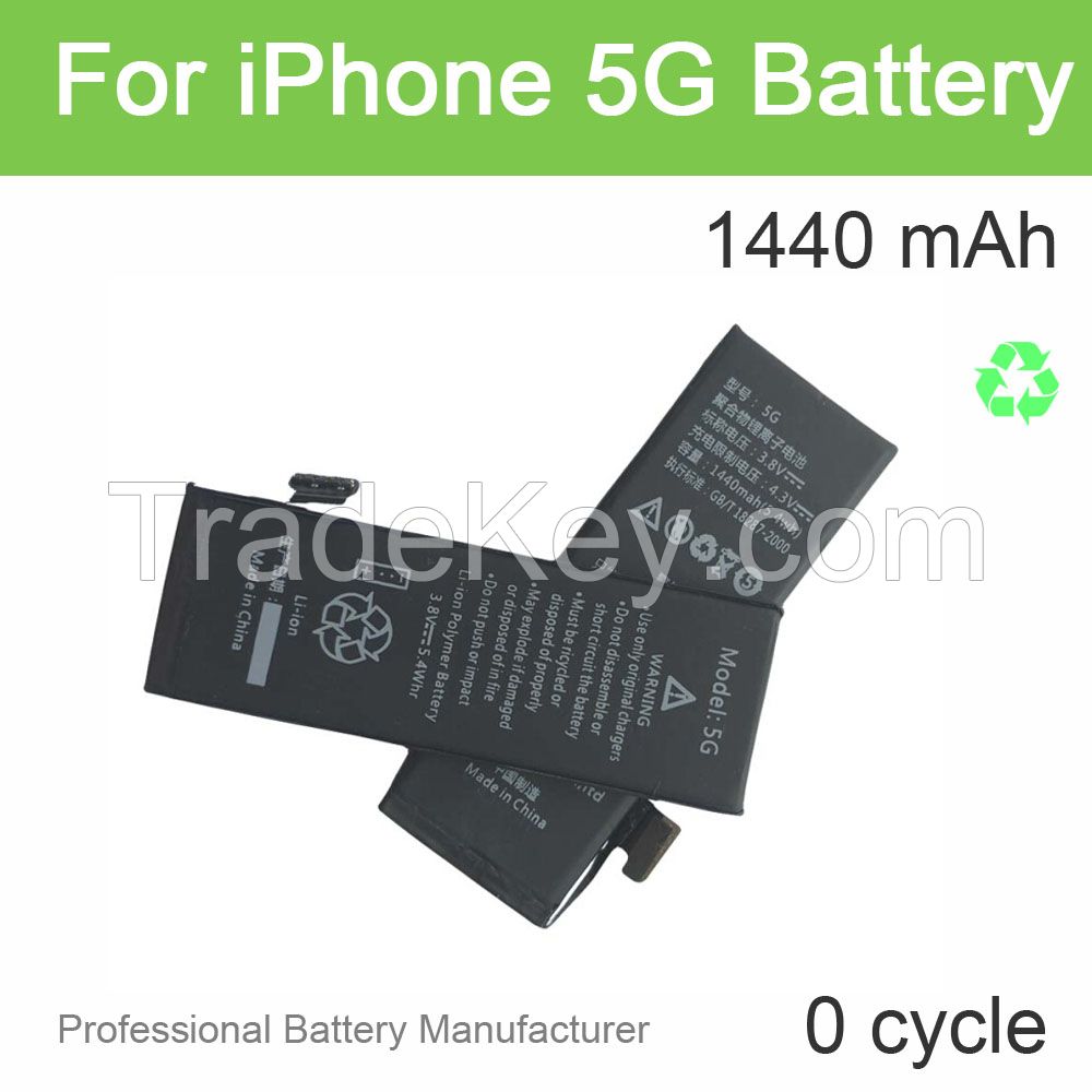 1:1 High Copy 1440mAh Battery for iPhone 5G 1 Year Warranty