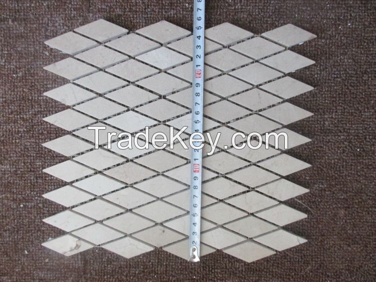 creama marfill rhombus marble mosaic for wall/floor