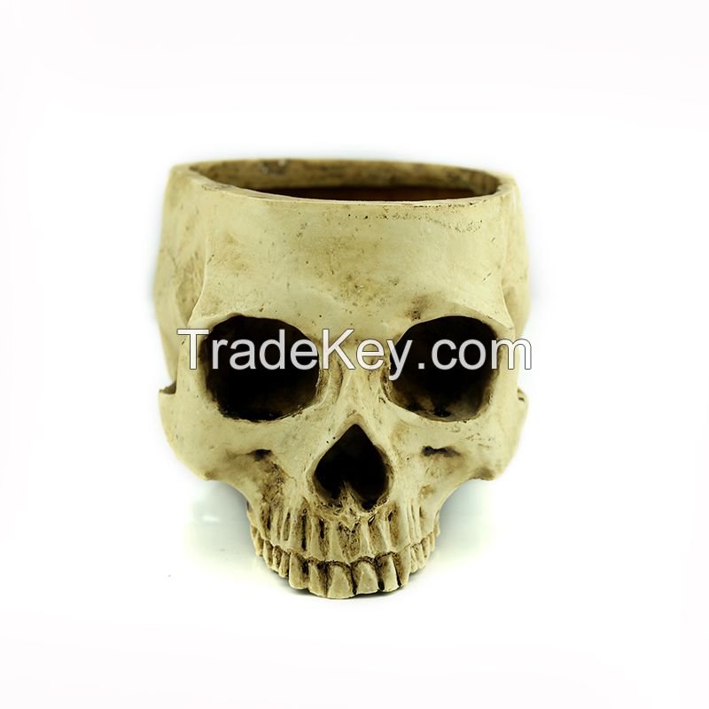 1:1 human replica skull flower plot for Halloween decoration