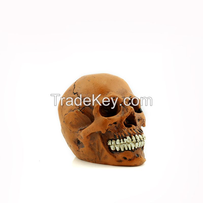 high quality yellow color small human skull for Halloween decoration