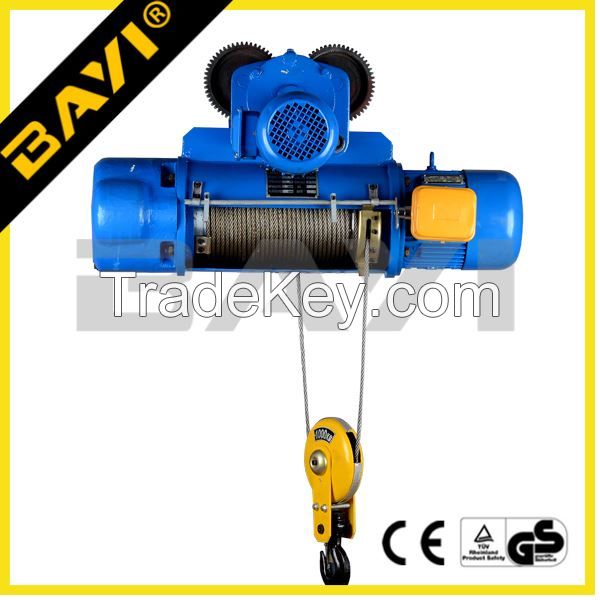 CD type 0.5ton-20ton electric wire rope hoist for lifting