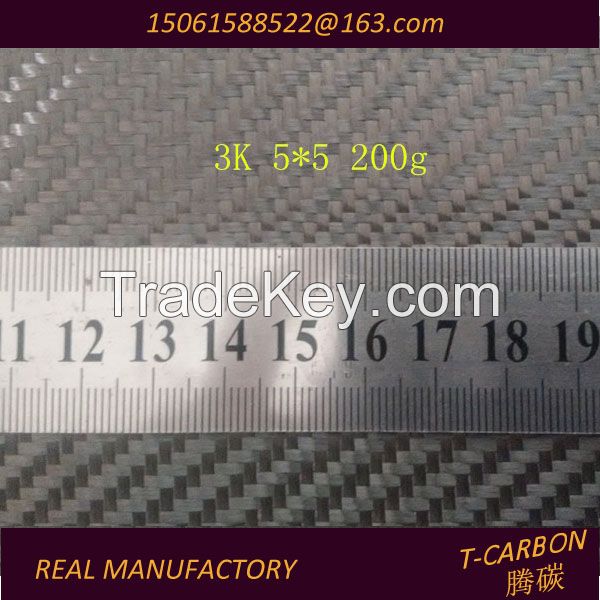 Factory Supply 3K 200G Twill/Plain Carbon Fiber Fabric/Cloth