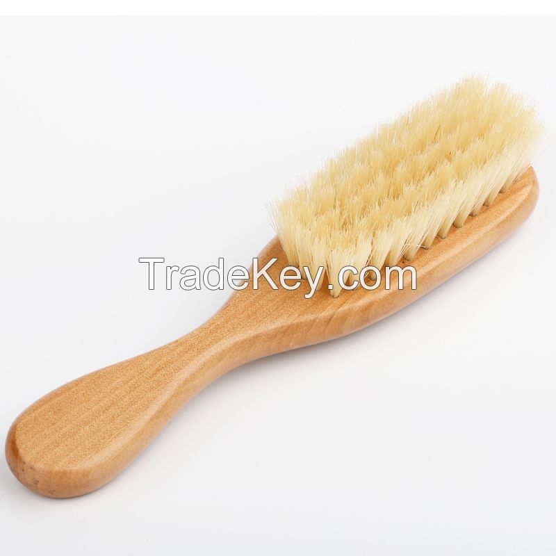 Natural Boar bristle kid Shower Hair brush Baby Beech Wooden Hair brush