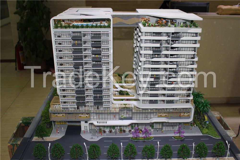 Real estate physical scale model with led light