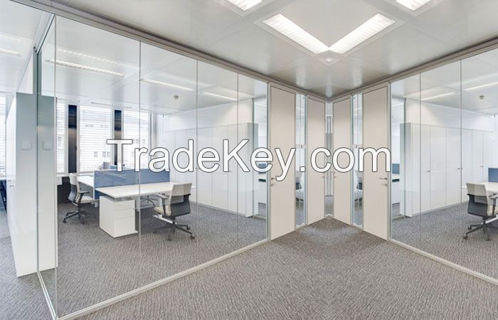 Glass fixed partition