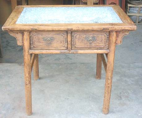 Marble Top Wooden Table