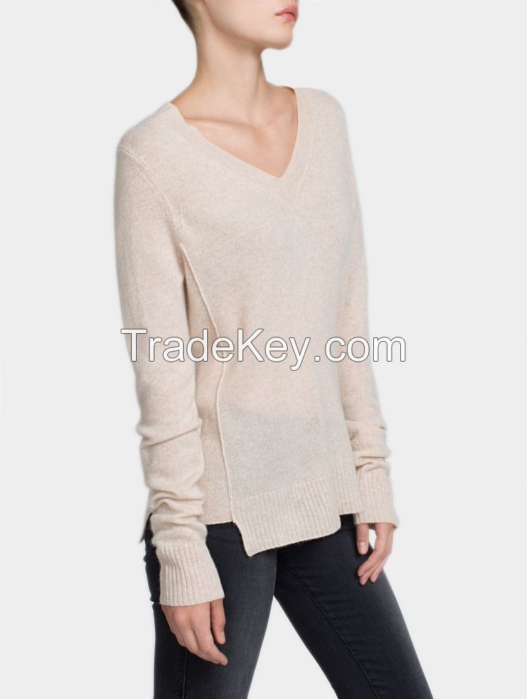 New style fasion women pullover sweater  V neck